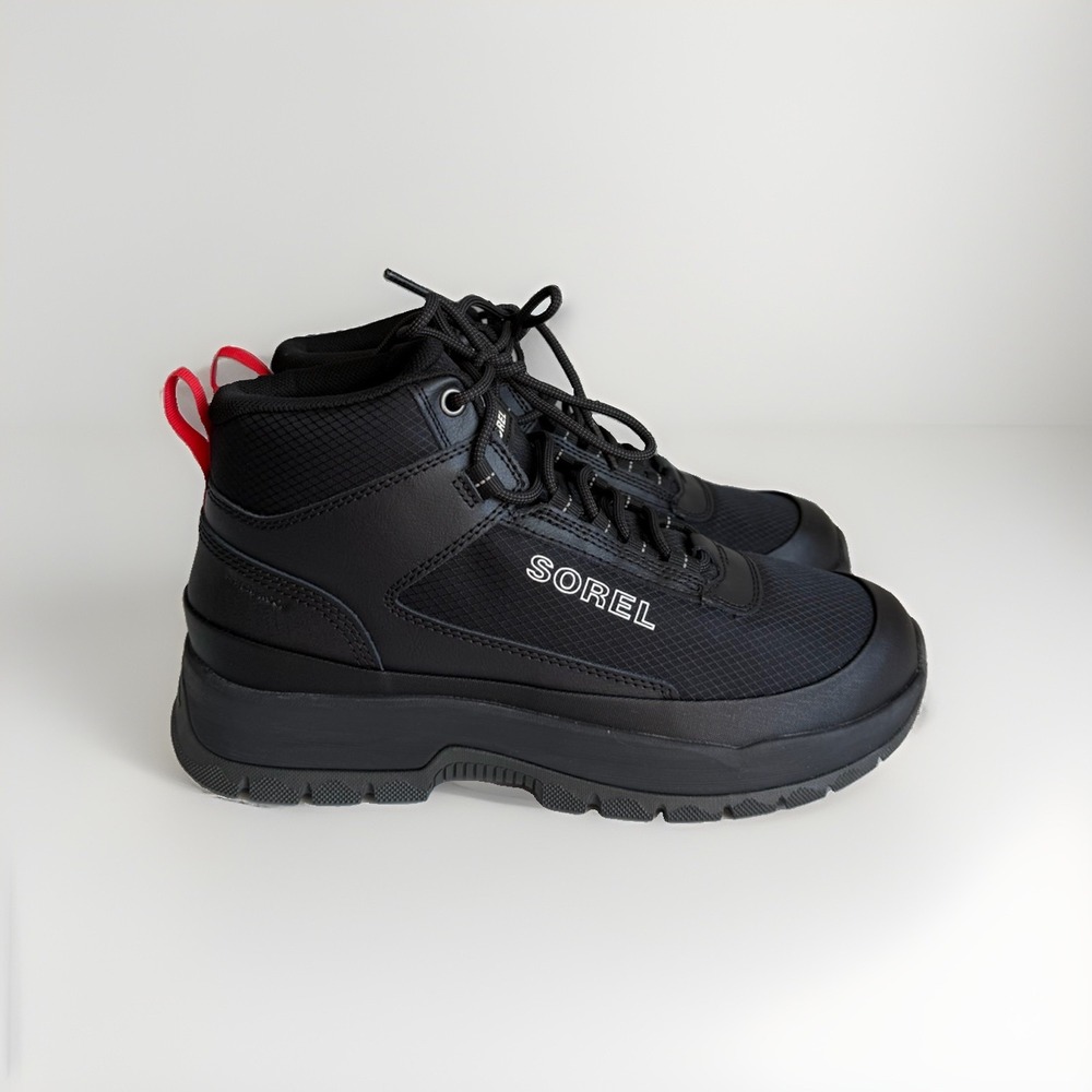 Sorel Outing NW Sneaker Mid Waterproof Men's 8 Black Boots NM5302-010